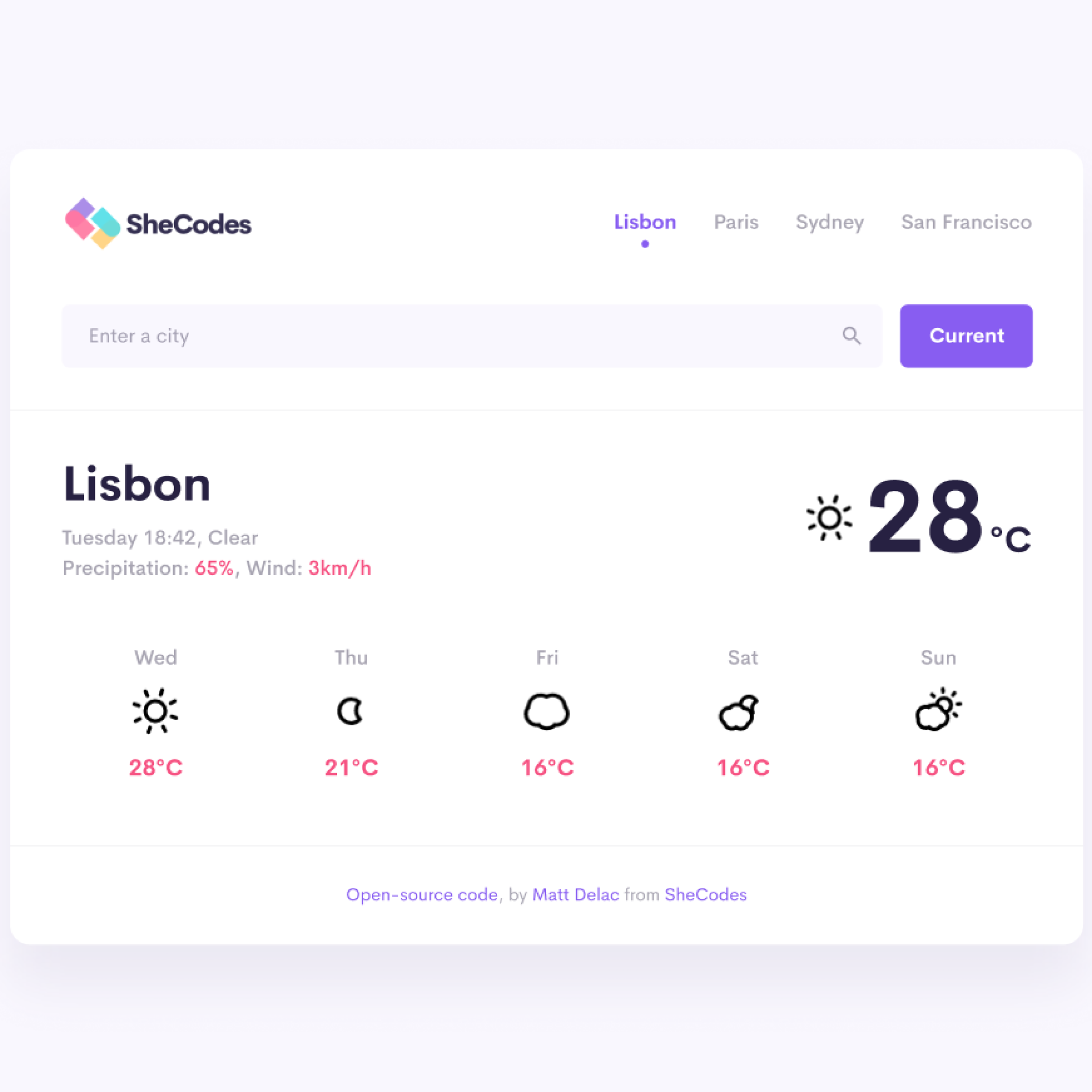 weather app by Mozhgan